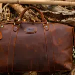 Kivu leather travel in red brown