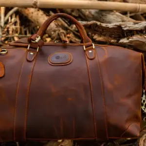 Kivu leather travel in red brown