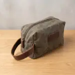 Koko canvas toiletry in army green