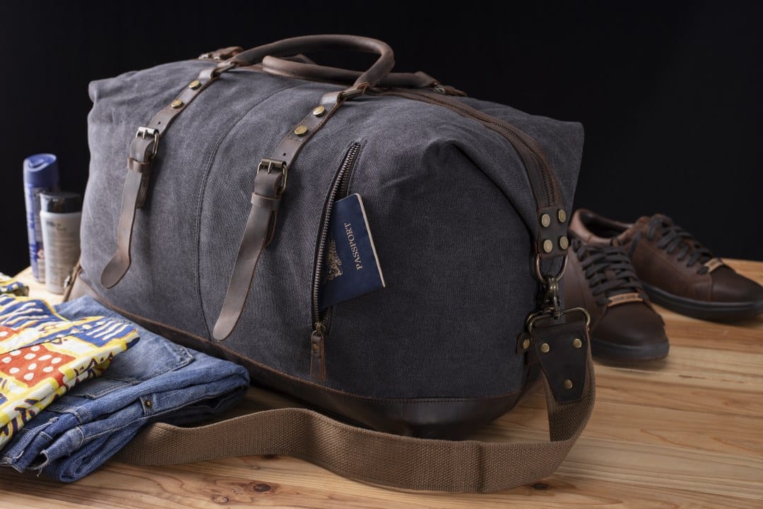 Vintage Canvas travel Vintage canvas travel in dark grey