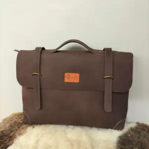 Leather laptop bag