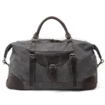 Kalahari canvas travel bag in light grey