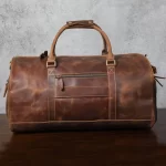 Leather travel bag