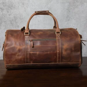 Leather travel bag