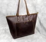 Stylish leather tote bag