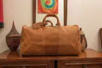 Leather travel bag