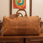 Leather travel bag