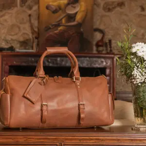 Leather travel bag