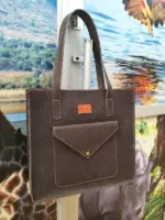 Printed grey Adanna tote bag