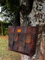 Leather tote