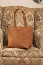Sanaa leather tote in Nubuck Brown