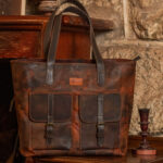 Vintage leather tote