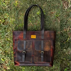 Leather tote