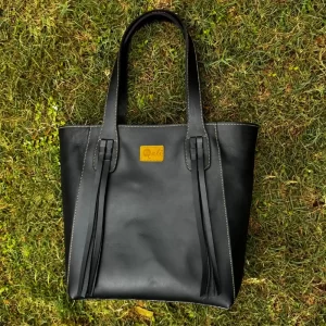 Leather tote