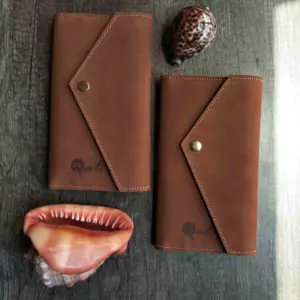 Nubuck leather wallet