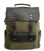 Green Canvas Backpack