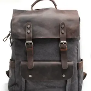 Grey Canvas backpack