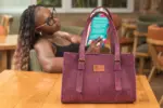 Leather tote