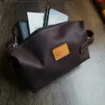 Sarabi leather toiletry in dark brown