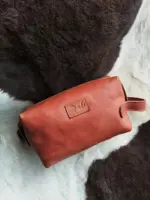 Sarabi leather toiletry in chestnut brown