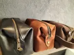 Sarabi leather toiletry zipper