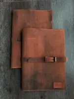 Vintage leather laptop sleeve