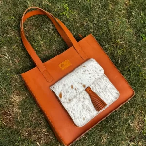Leather tote
