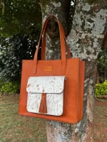 Leather tote