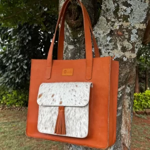 Leather tote