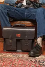 Leather briefcase