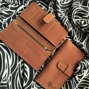 Brown leather wallet