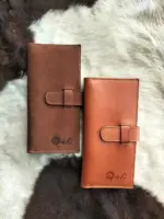 Acacia leather wallet in Chestnut or Nubuck Brown