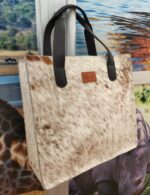 Hide on leather tote