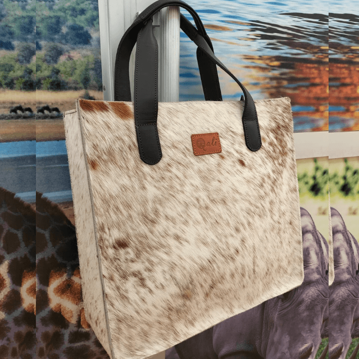 Bantu Leather tote Bantu leather tote hang on a frame