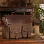 Brown Canvas laptop bag