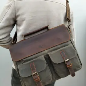 Canvas laptop bag
