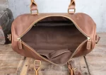 Internal brown leather bag
