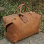 Leather travel bag