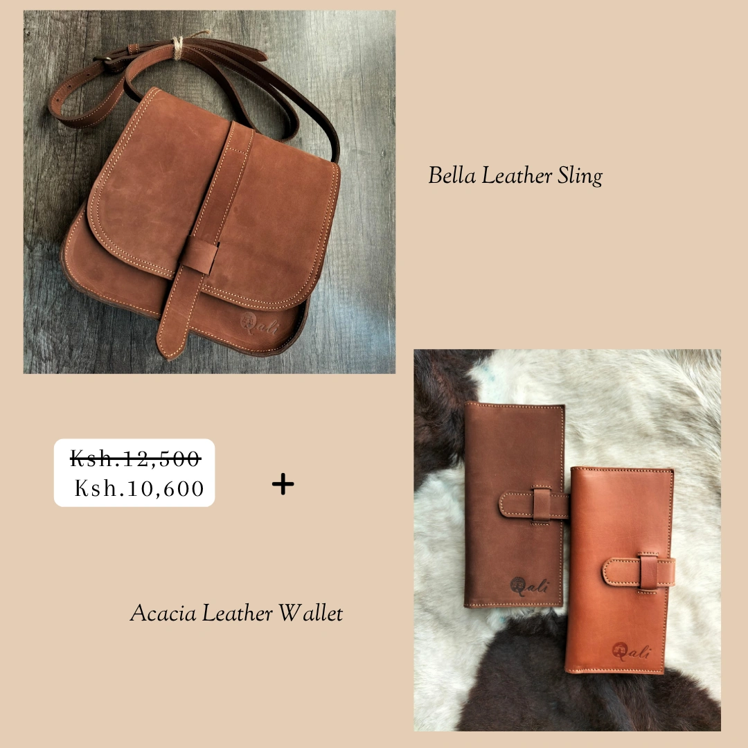 Bella leather sling and Acacia Leather wallet Leather sling and leather wallet