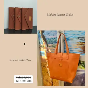 leather wallet, leather tote