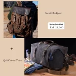 Canvas backpack & canvas travel bag
