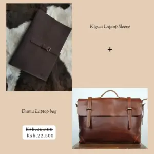 Leather laptop sleeve