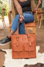 Leather tote