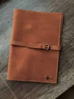 Leather laptop sleeve