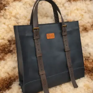 Navy blue with a touch of Brown