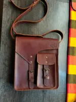 Dark brown leather sling