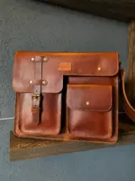 Vintage brown leather briefcase