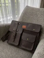 Dark brown Leather briefcase