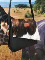 Black leather sling