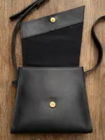 Black leather sling
